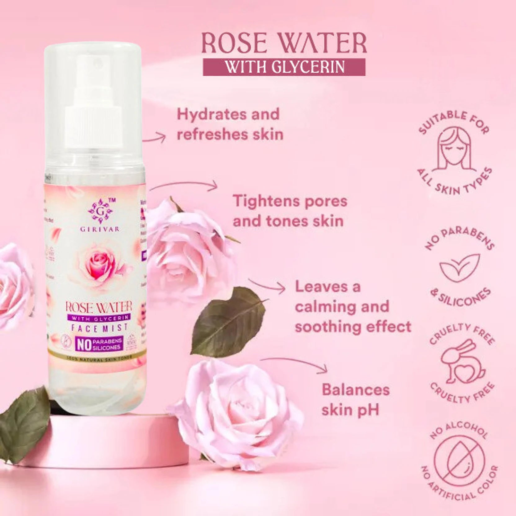 100% Pure Rose Water