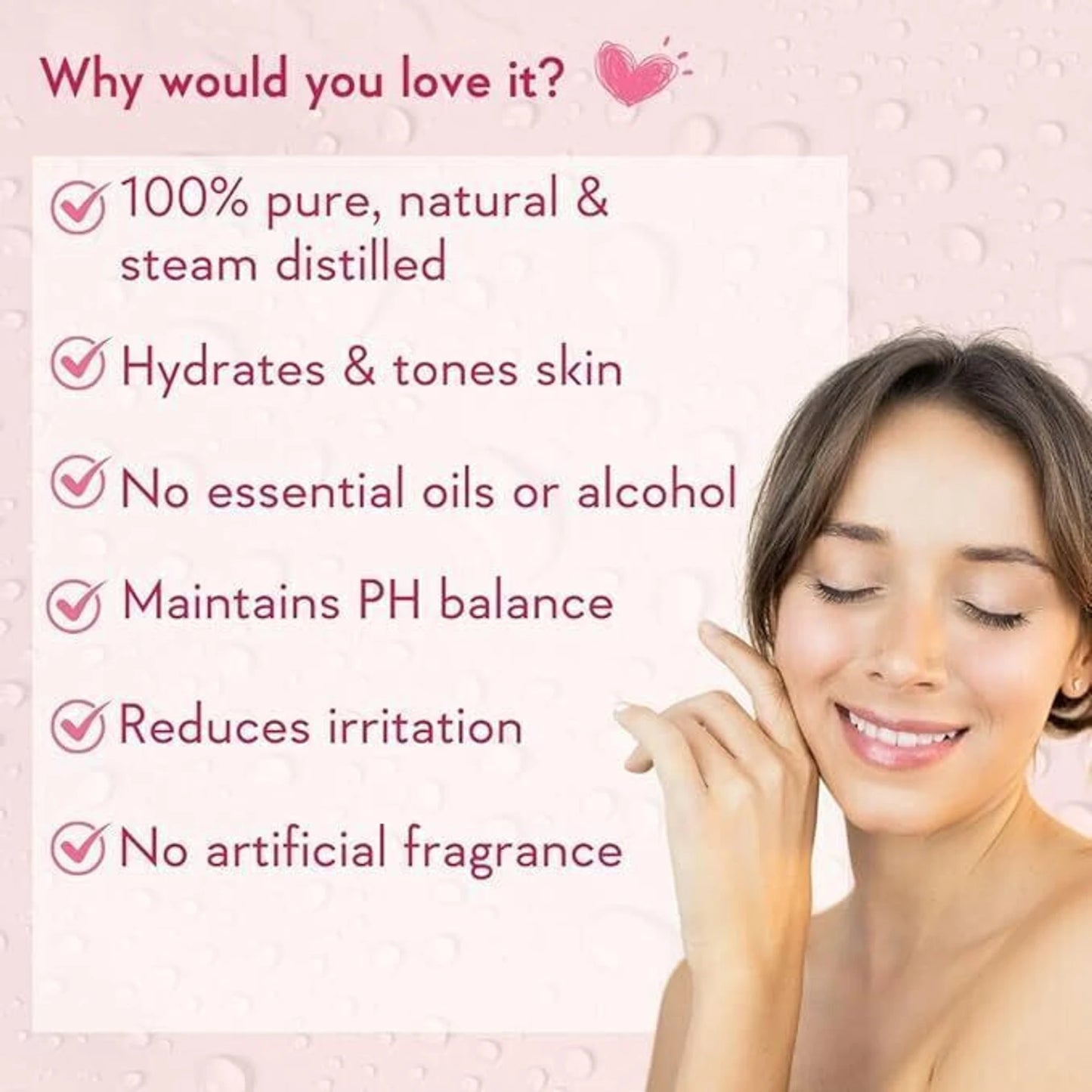 Pure Rose Water with Glycerin Face Mist