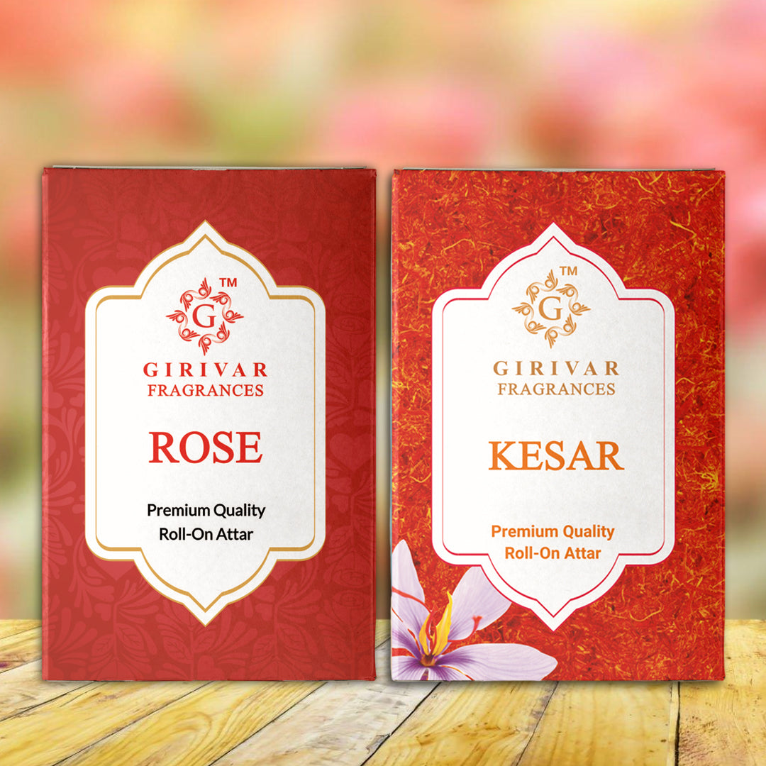 Rose and Kesar Attar Combo