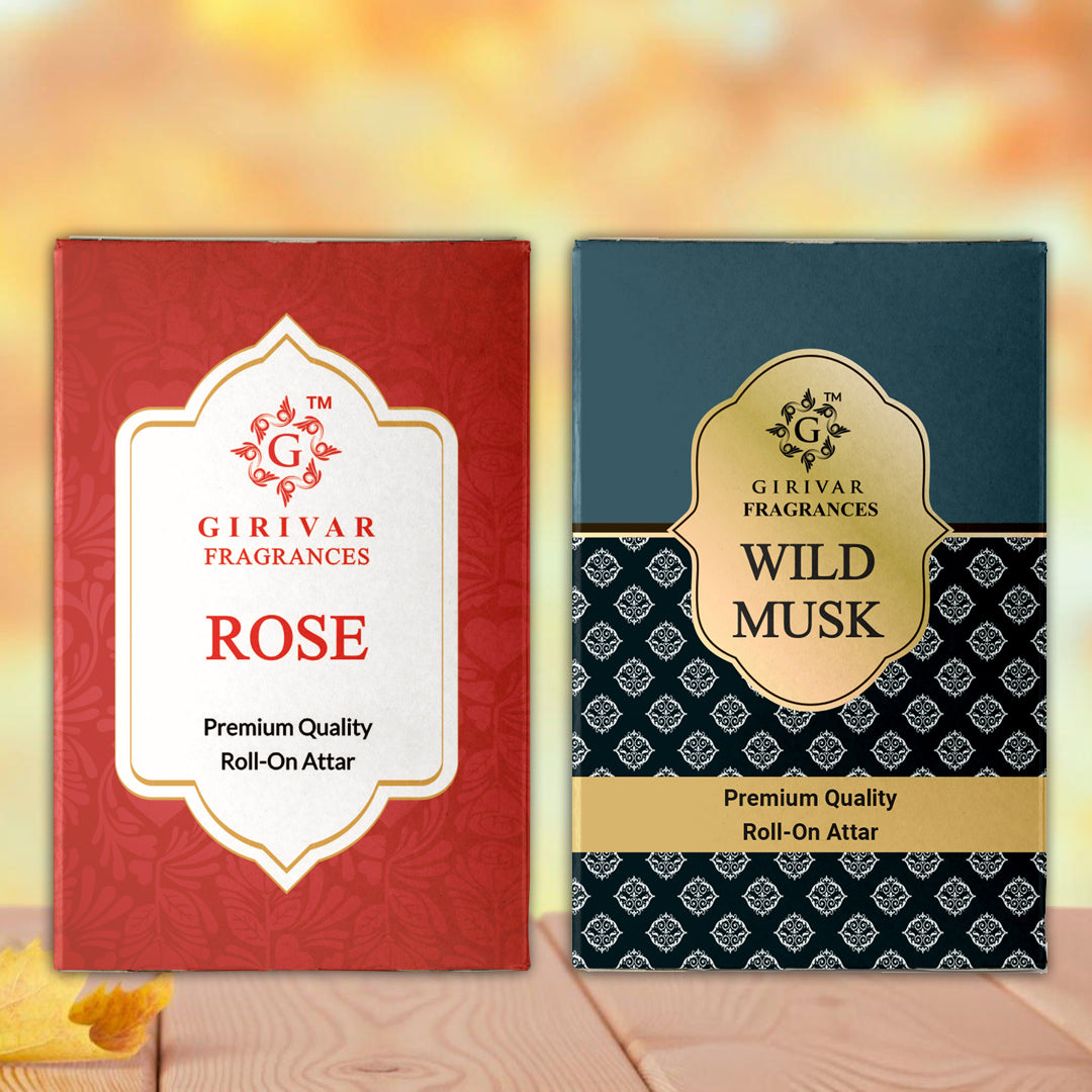 Rose and Wild Musk Attar Combo