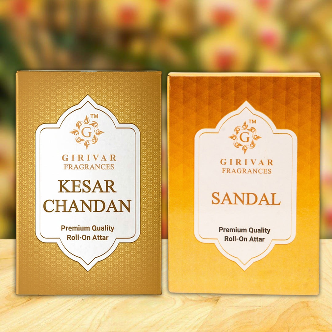 Kesar Chandan Attar and Sandelwood Attar Combo