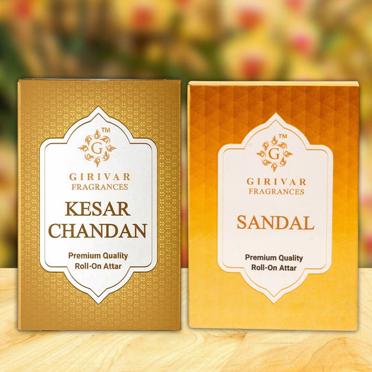 Kesar Chandan Attar and Sandelwood Attar Combo