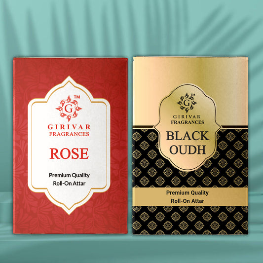 Rose and Black Oudh Attar Combo