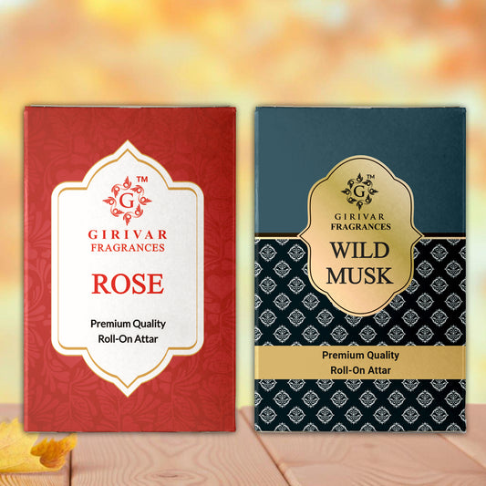 Rose and Wild Musk Attar Combo